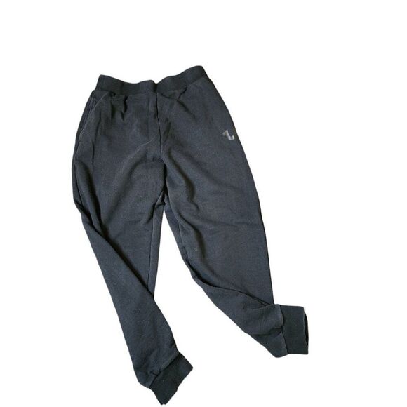 True Religion High Rise Jogger Lounge Pants Pockets Womens Size L Black - Picture 2 of 6